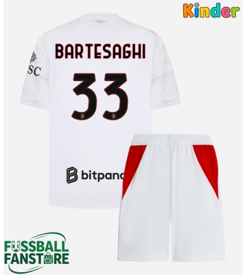AC Milan Davide Bartesaghi #33 Replik Auswärtstrikot Kinder 2026-27 Kurzarm (+ Kurze Hosen)